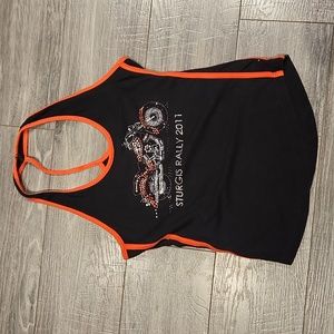EUC Sports Gallery Motorcycle 2011 Sturgis Rally Women's sz XS Tank w/gems